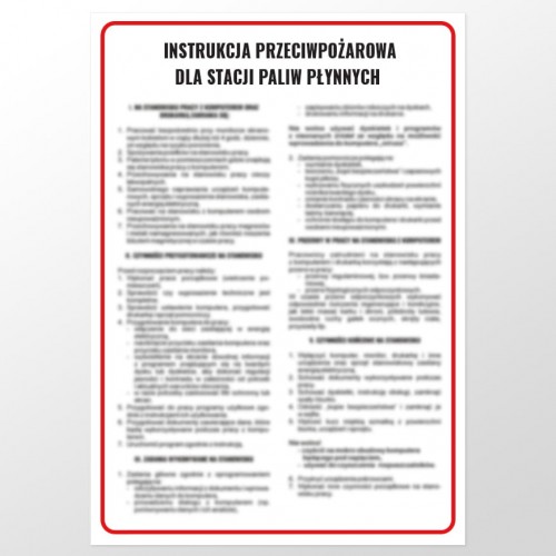 Instrukcja przeciwpożarowa dla stacji paliw płynnych